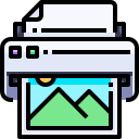 external printer-artist-studio-justicon-lineal-color-justicon icon
