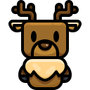 external reindeer-christmas-avatar-justicon-lineal-color-justicon-1 icon