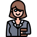 external secretary-avatar-and-occupation-justicon-lineal-color-justicon icon