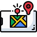 external smartphone-map-and-location-justicon-lineal-color-justicon icon