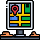 external you-are-here-map-and-location-justicon-lineal-color-justicon icon