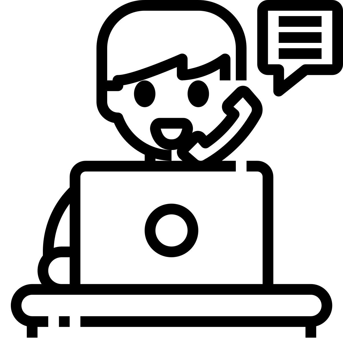 teleworking icon