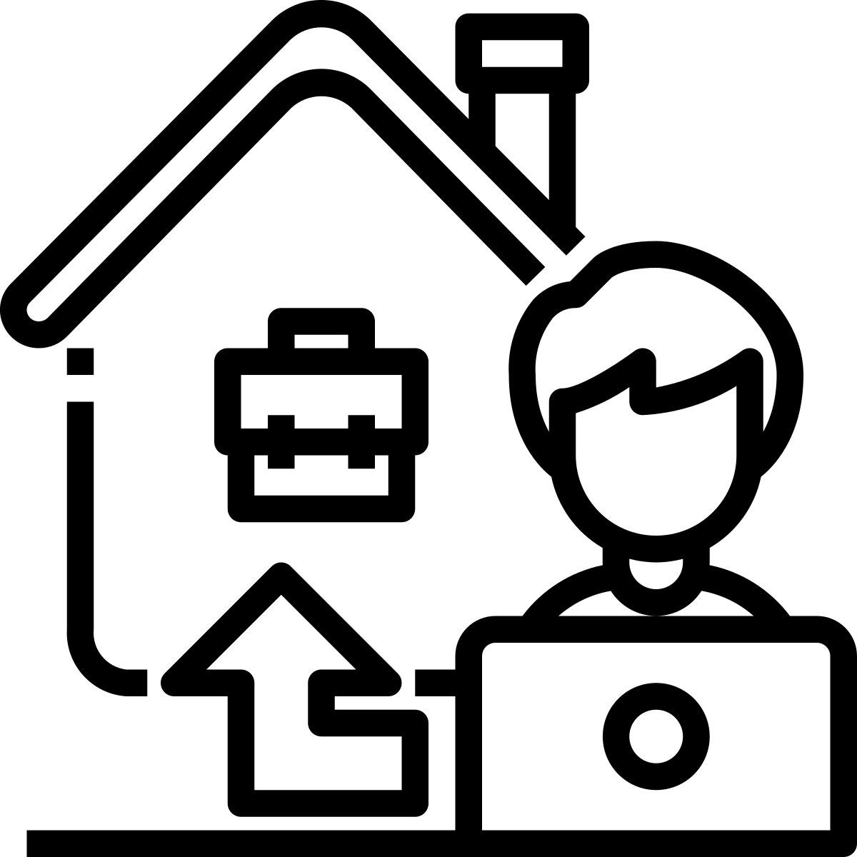 working at home icon