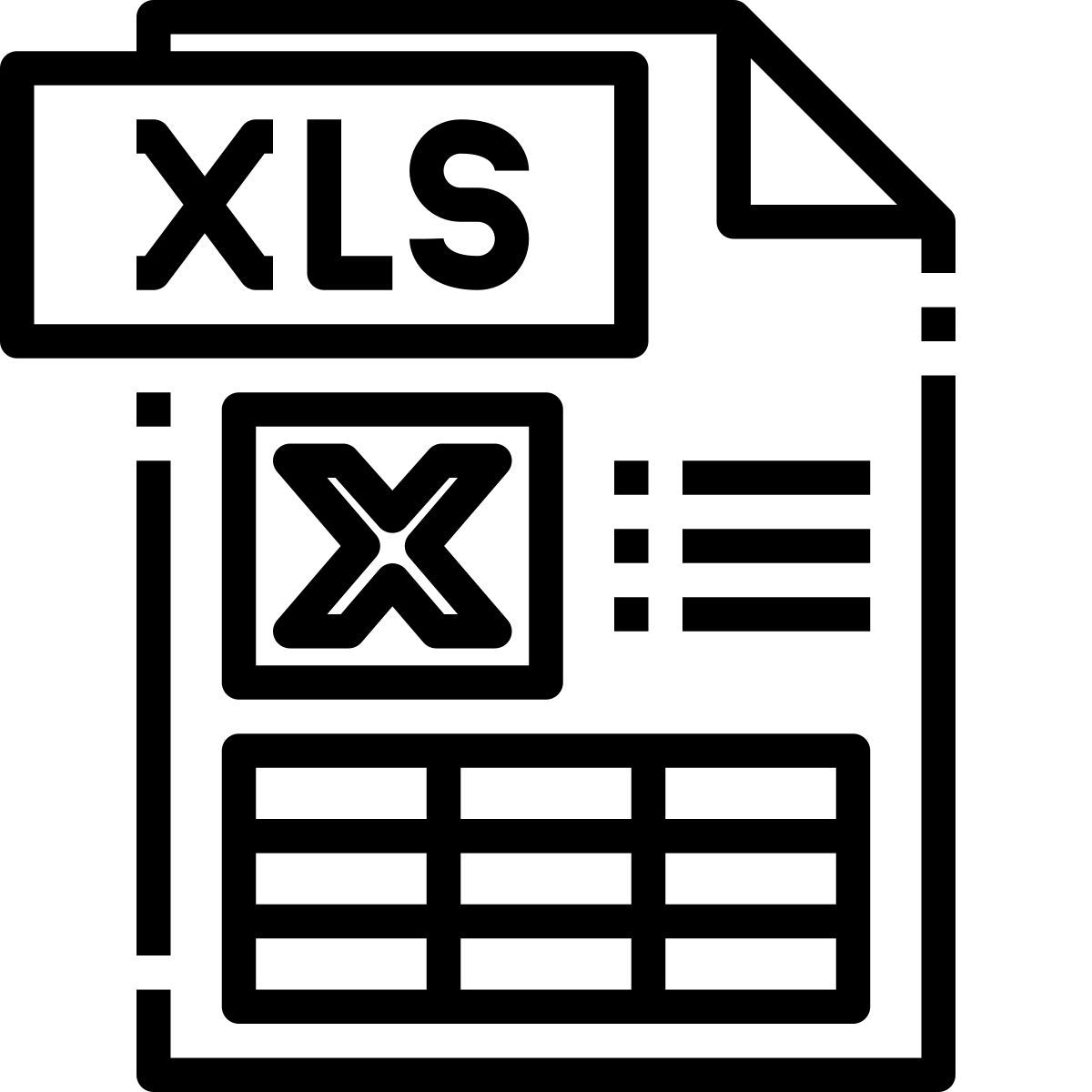 xls file icon