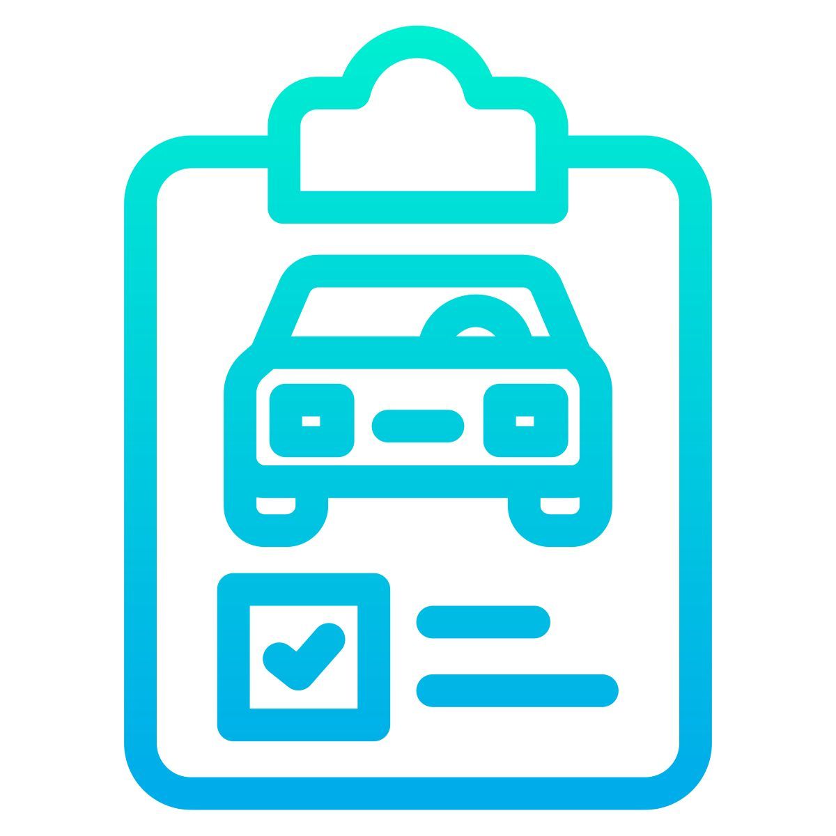 car service checklist icon