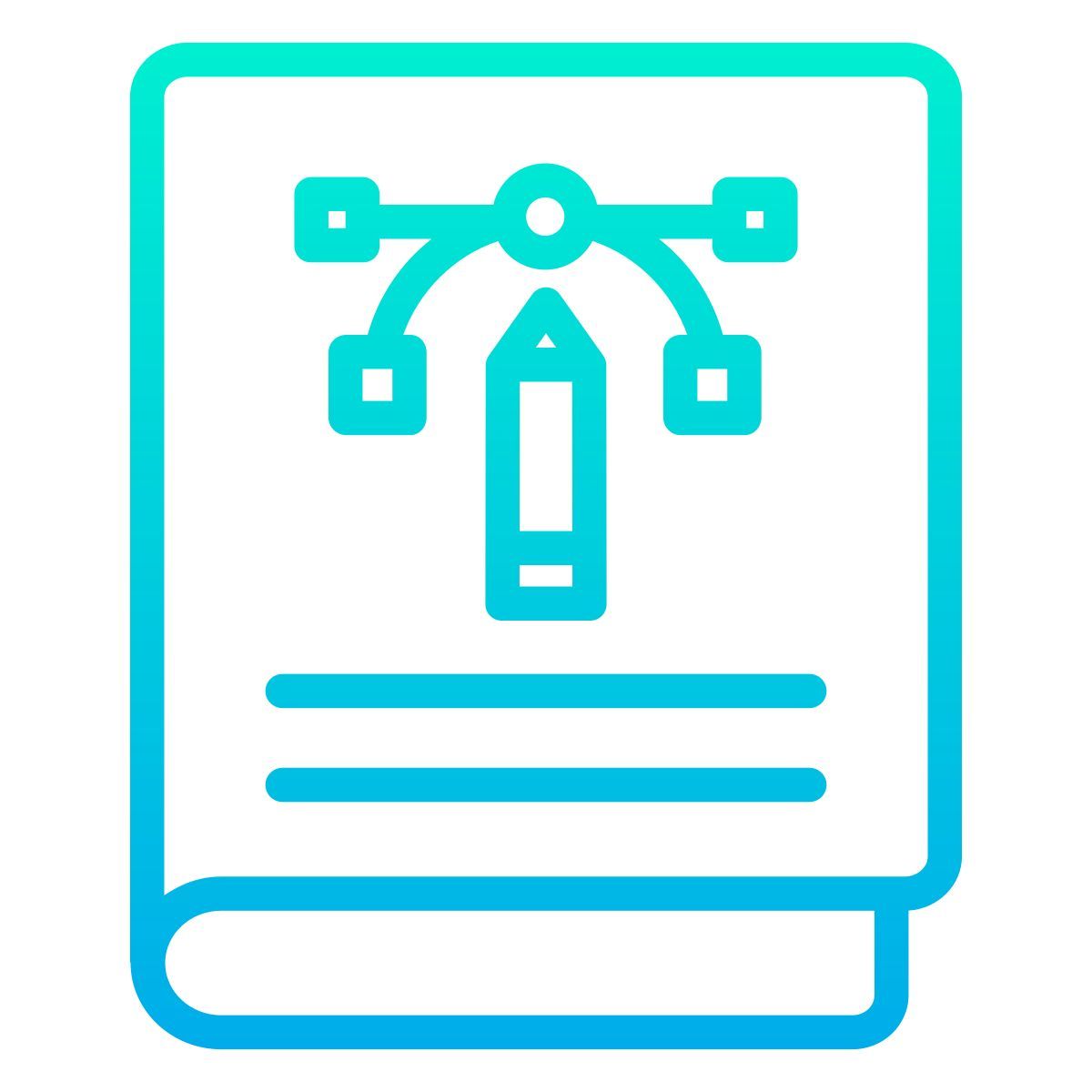 Libro de diseño gráfico icon