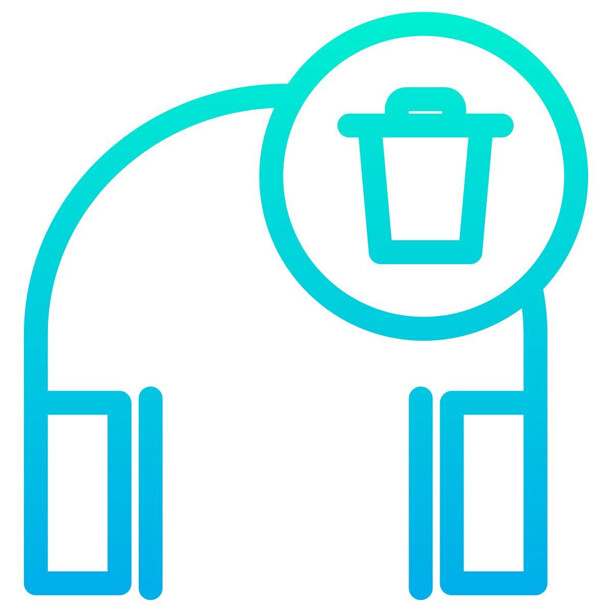 delete headphones icon