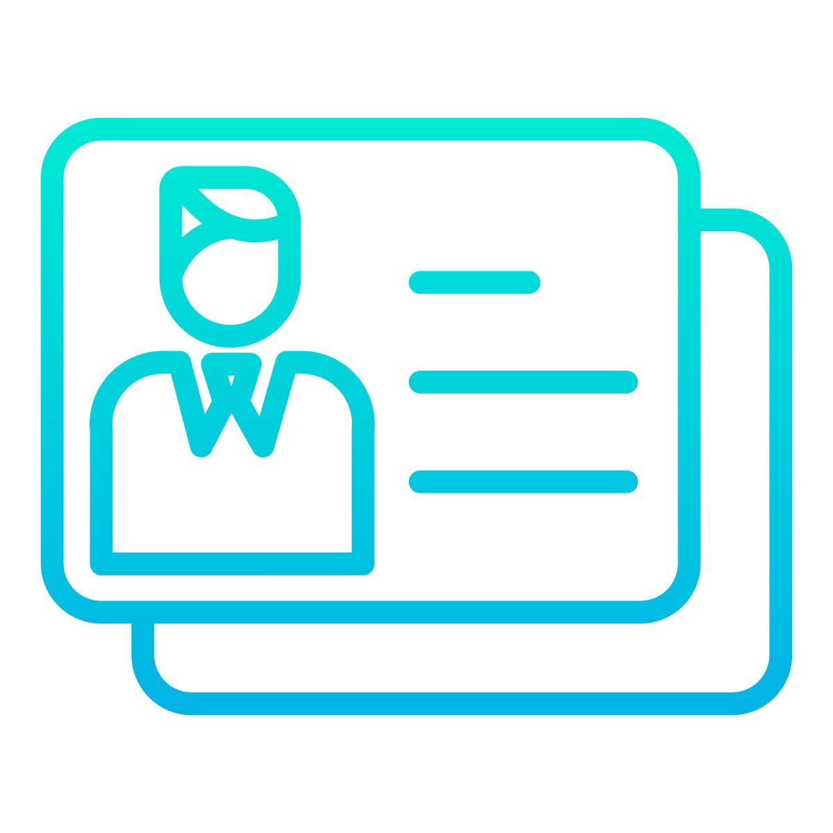 tarjeta de identificación icon