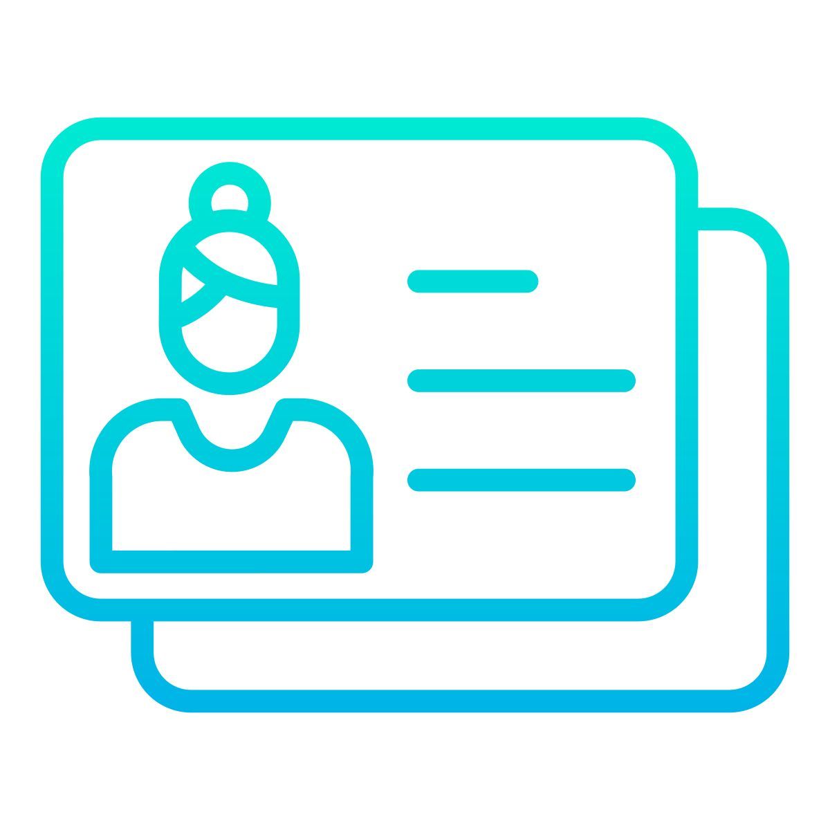 tarjeta de identificación icon
