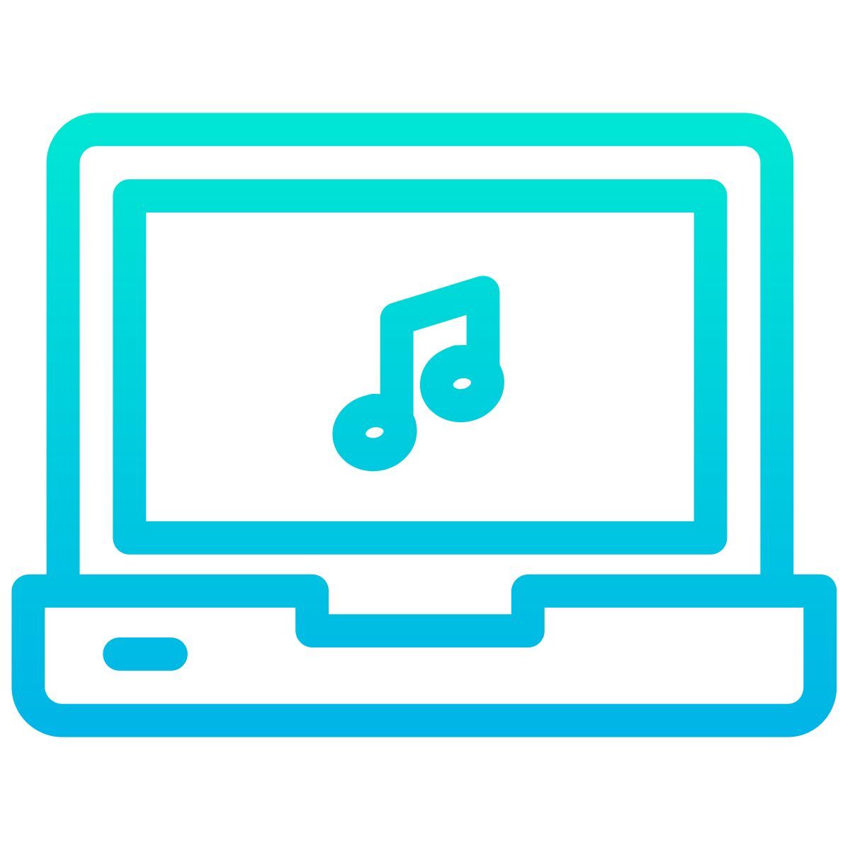 laptop music icon