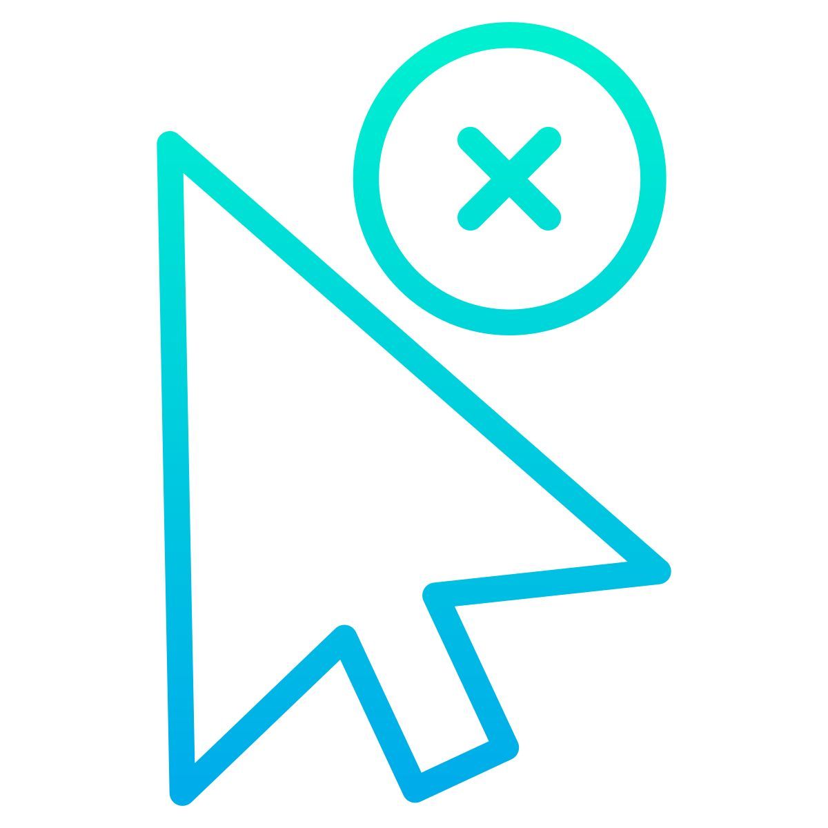 elimina cursore icon
