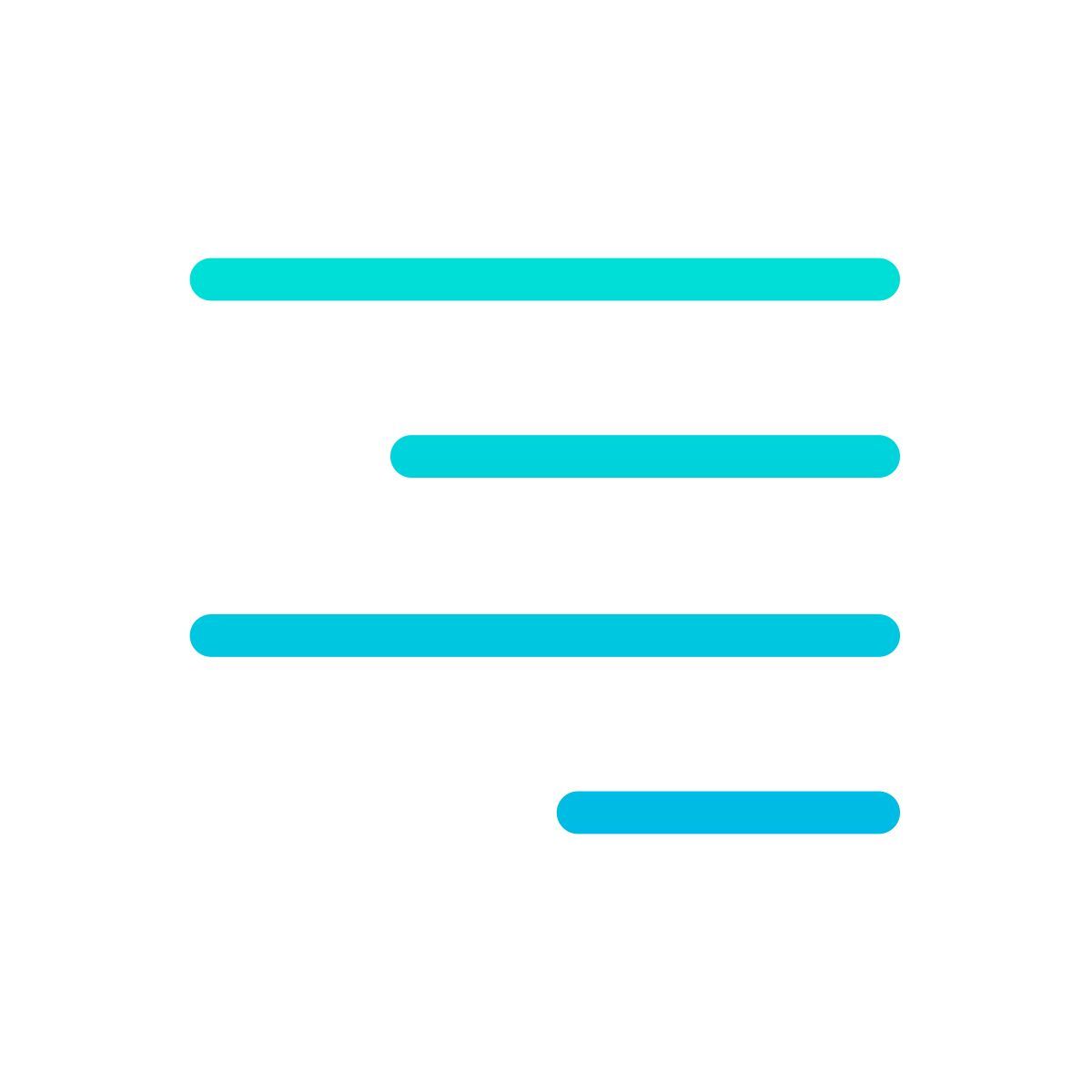 alineación derecha externa alineación y herramientas kiranshastry gradiente kiranshastry icon