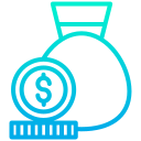 external money-bag-economy-kiranshastry-gradient-kiranshastry icon