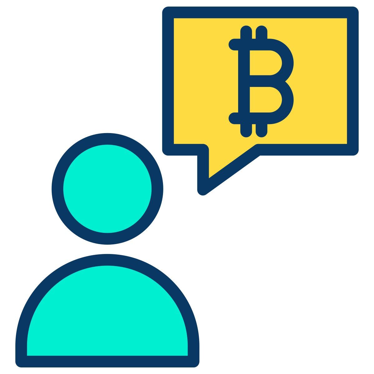 talk about bitcoin icon