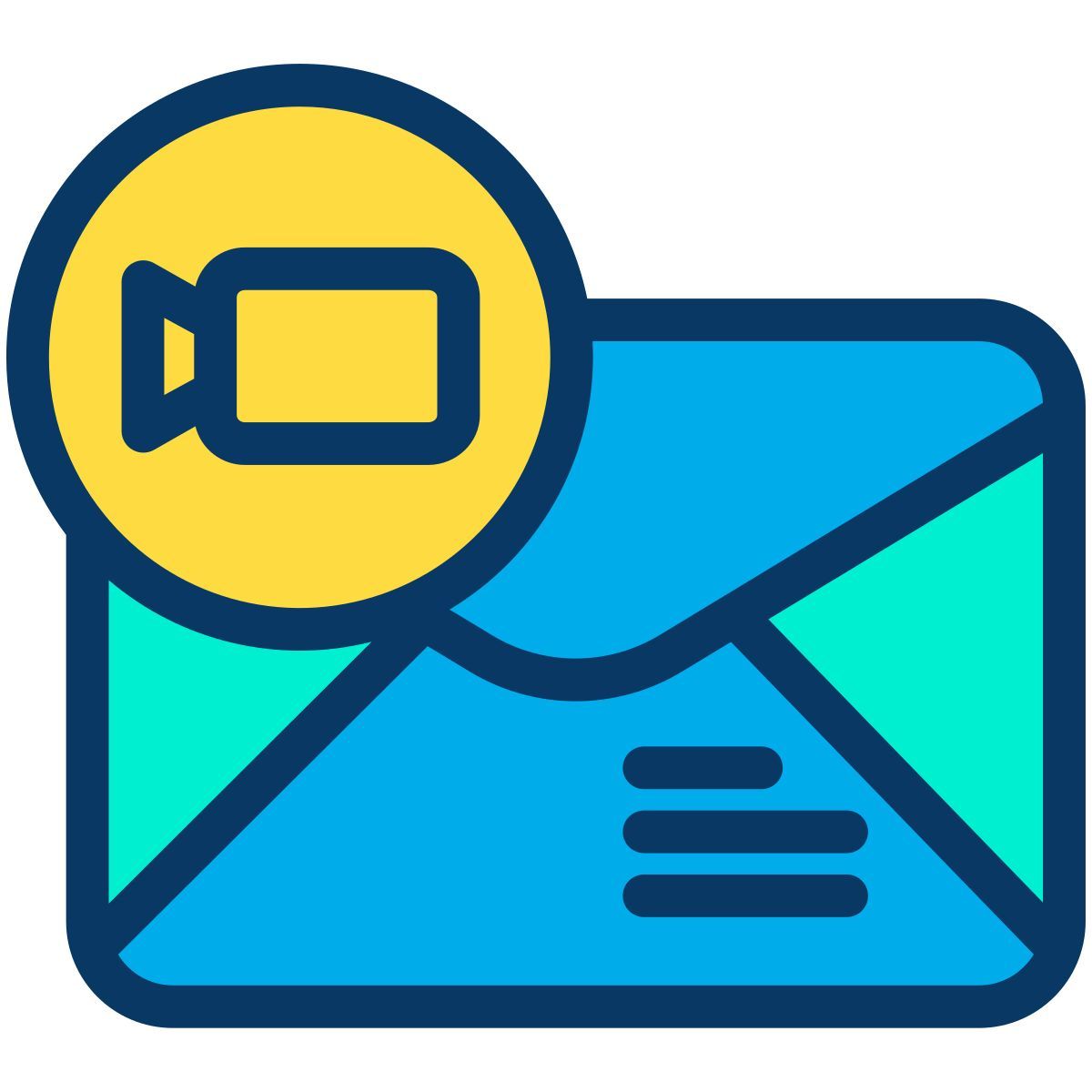 correo electrónico de vídeo icon