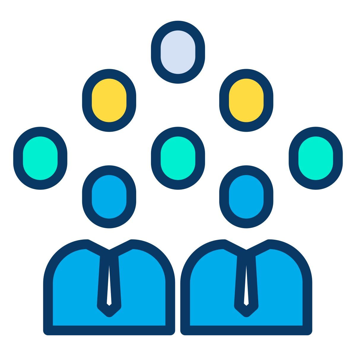 grupo de primer plano seleccionado icon