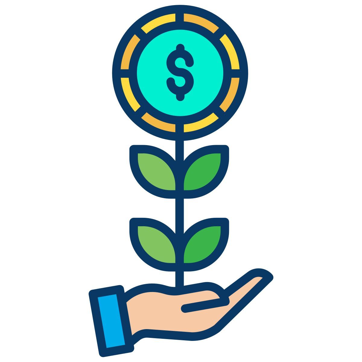 crecimiento financiero icon