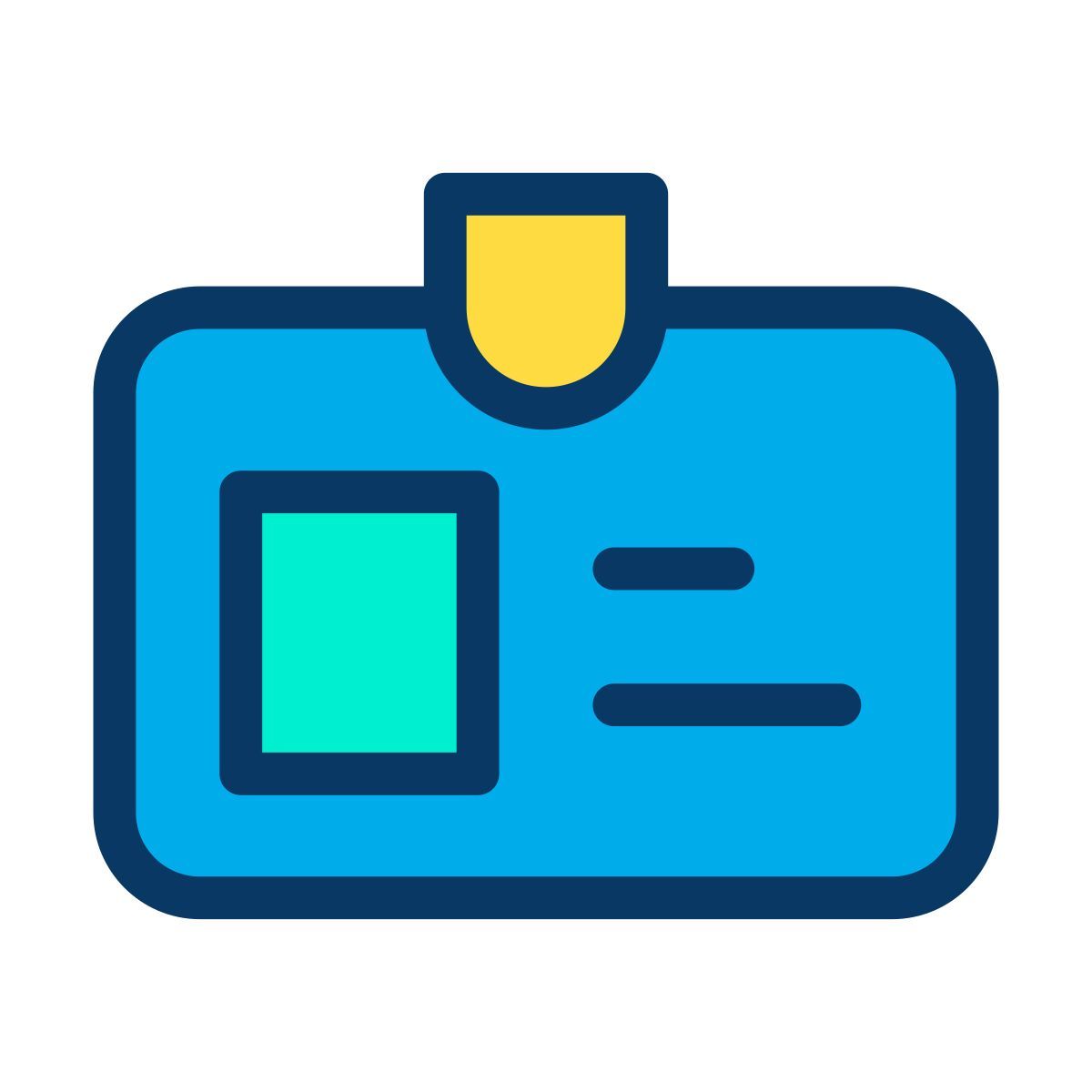 cartão de identificação icon