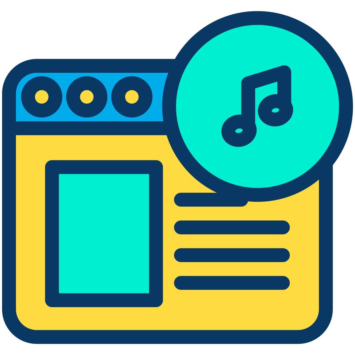 música del navegador icon