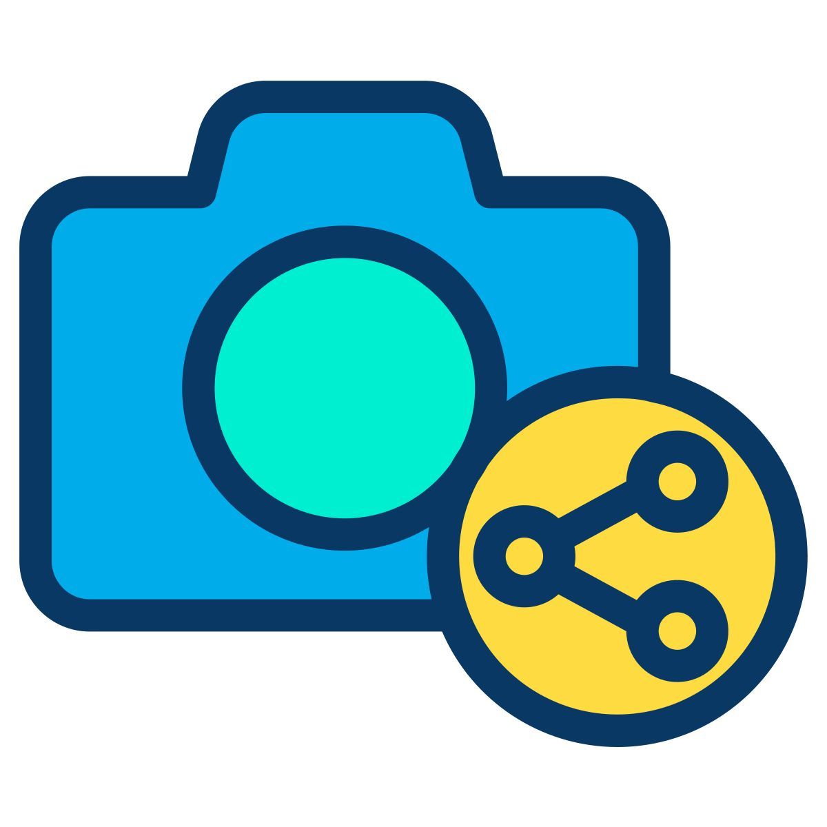 photo camera share icon