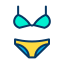 external bikini-clothes-and-fashion-kiranshastry-lineal-color-kiranshastry icon