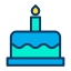 external birthday-cake-new-year-kiranshastry-lineal-color-kiranshastry icon
