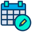 external calendar-logistic-delivery-kiranshastry-lineal-color-kiranshastry icon