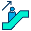 external escalator-airport-kiranshastry-lineal-color-kiranshastry icon