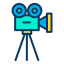 external video-camera-cinema-kiranshastry-lineal-color-kiranshastry icon