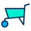 external wheelbarrow-construction-and-tools-kiranshastry-lineal-color-kiranshastry icon