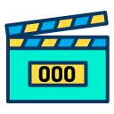 external clapperboard-cinema-kiranshastry-lineal-color-kiranshastry-1 icon
