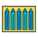 external color-pencils-creative-kiranshastry-lineal-color-kiranshastry icon