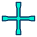 external cross-car-service-kiranshastry-lineal-color-kiranshastry icon