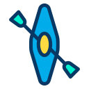external kayak-camping-kiranshastry-lineal-color-kiranshastry icon