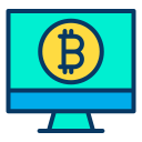 external monitor-bitcoin-kiranshastry-lineal-color-kiranshastry icon
