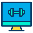 external monitor-fitness-kiranshastry-lineal-color-kiranshastry icon