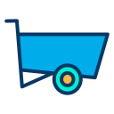 external wheelbarrow-agriculture-and-farmer-kiranshastry-lineal-color-kiranshastry icon