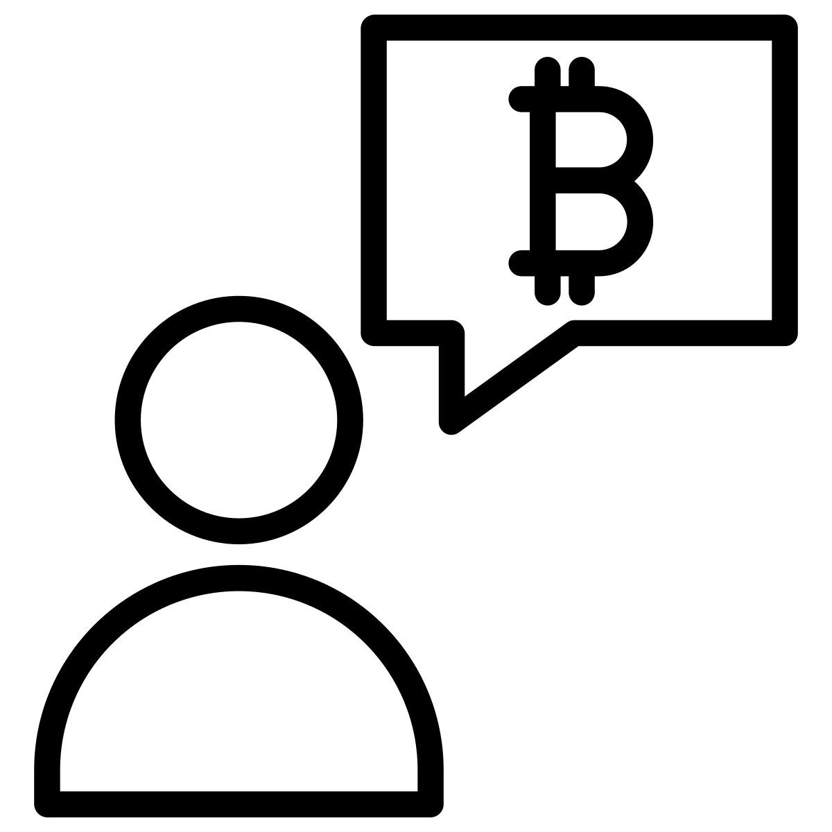 financial conversation icon
