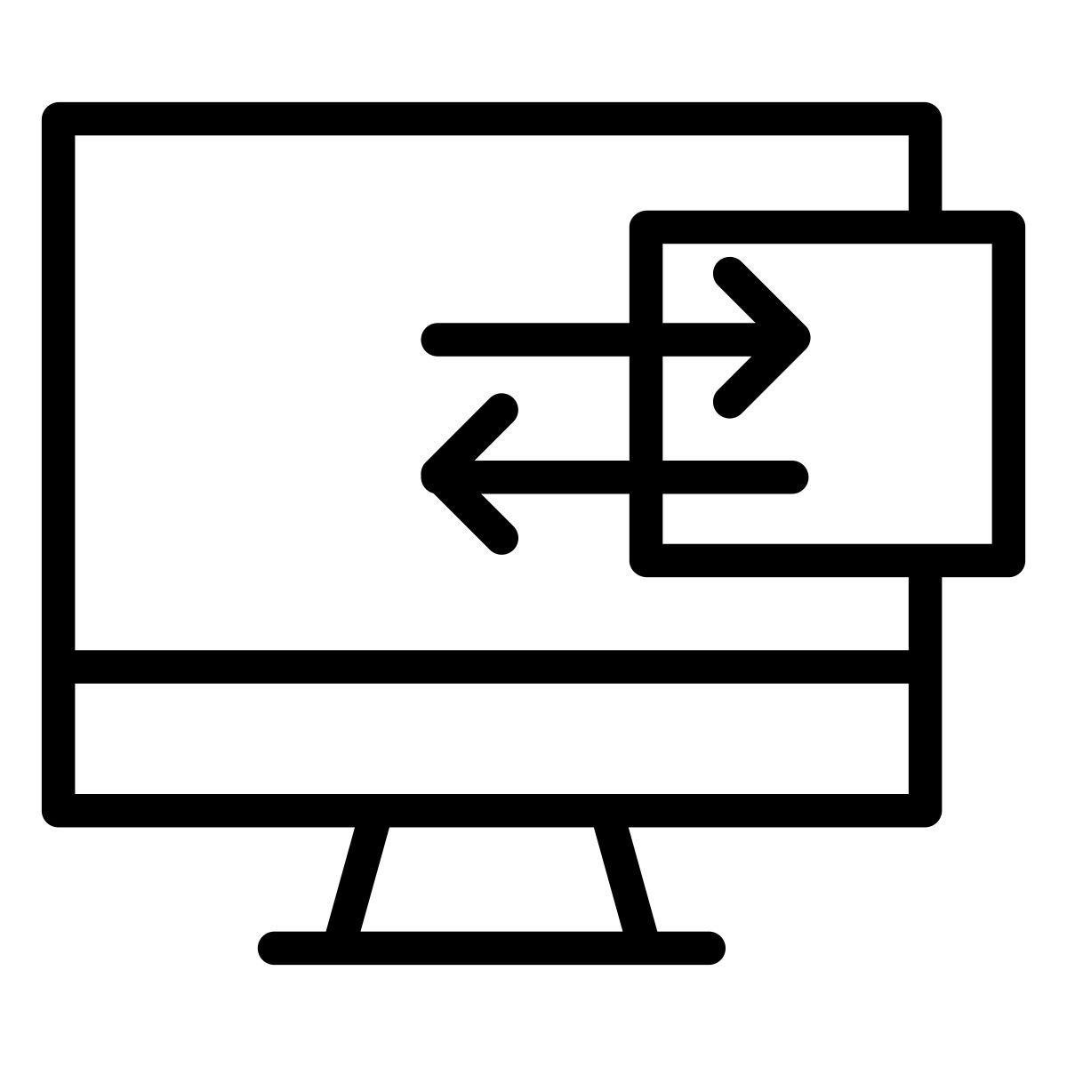 在两个方向上的数据 icon