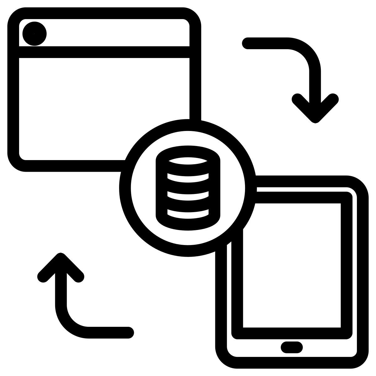 dados em ambas as direções icon