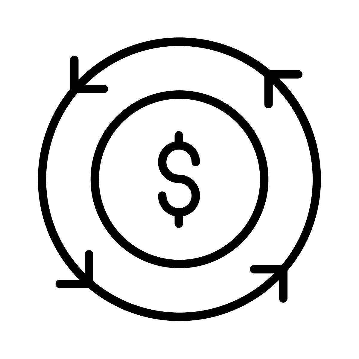 dollar argent icon