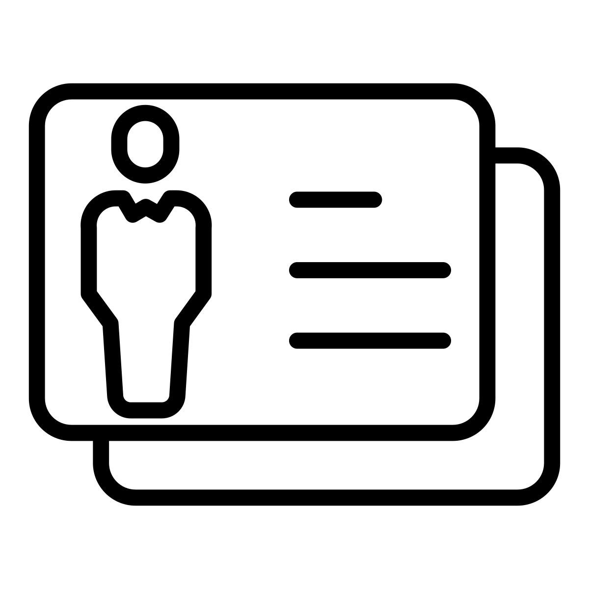 cartão de identificação icon
