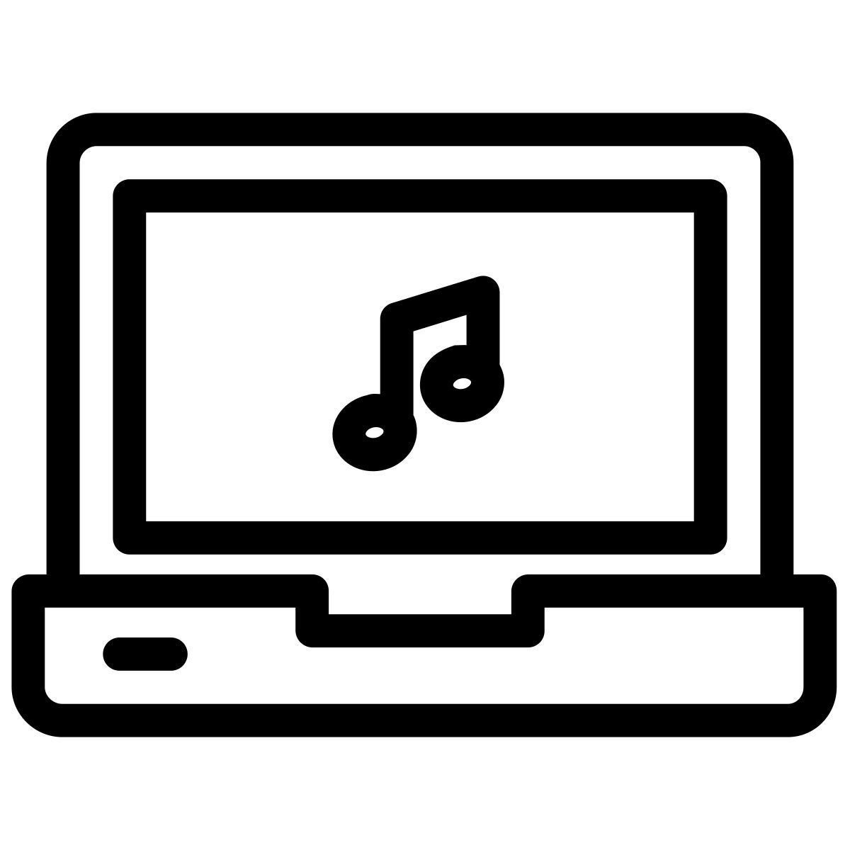 laptop music icon