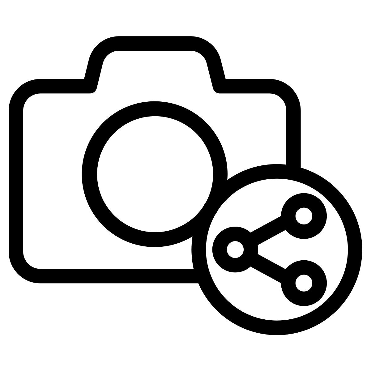 photo camera share icon