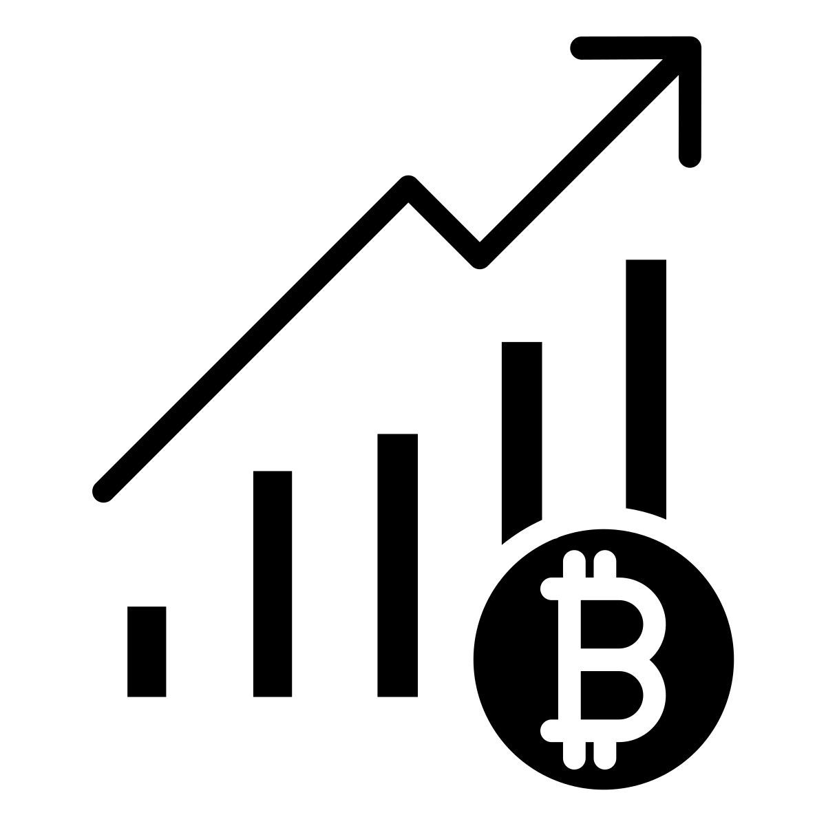 bitcoin growth icon