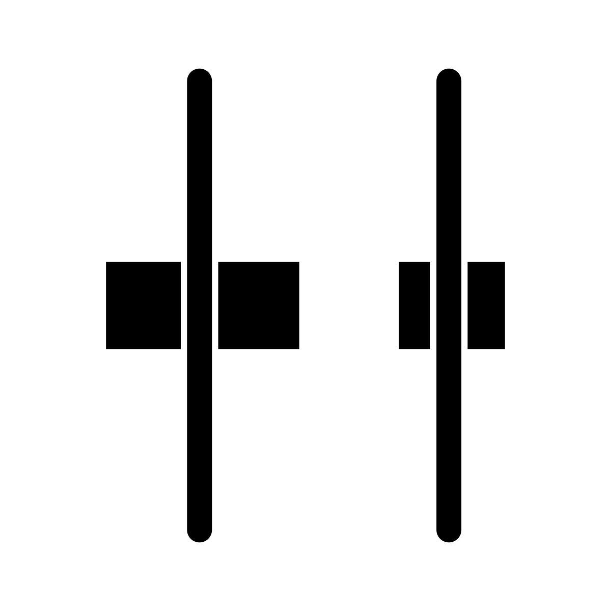 allineamento centrale icon