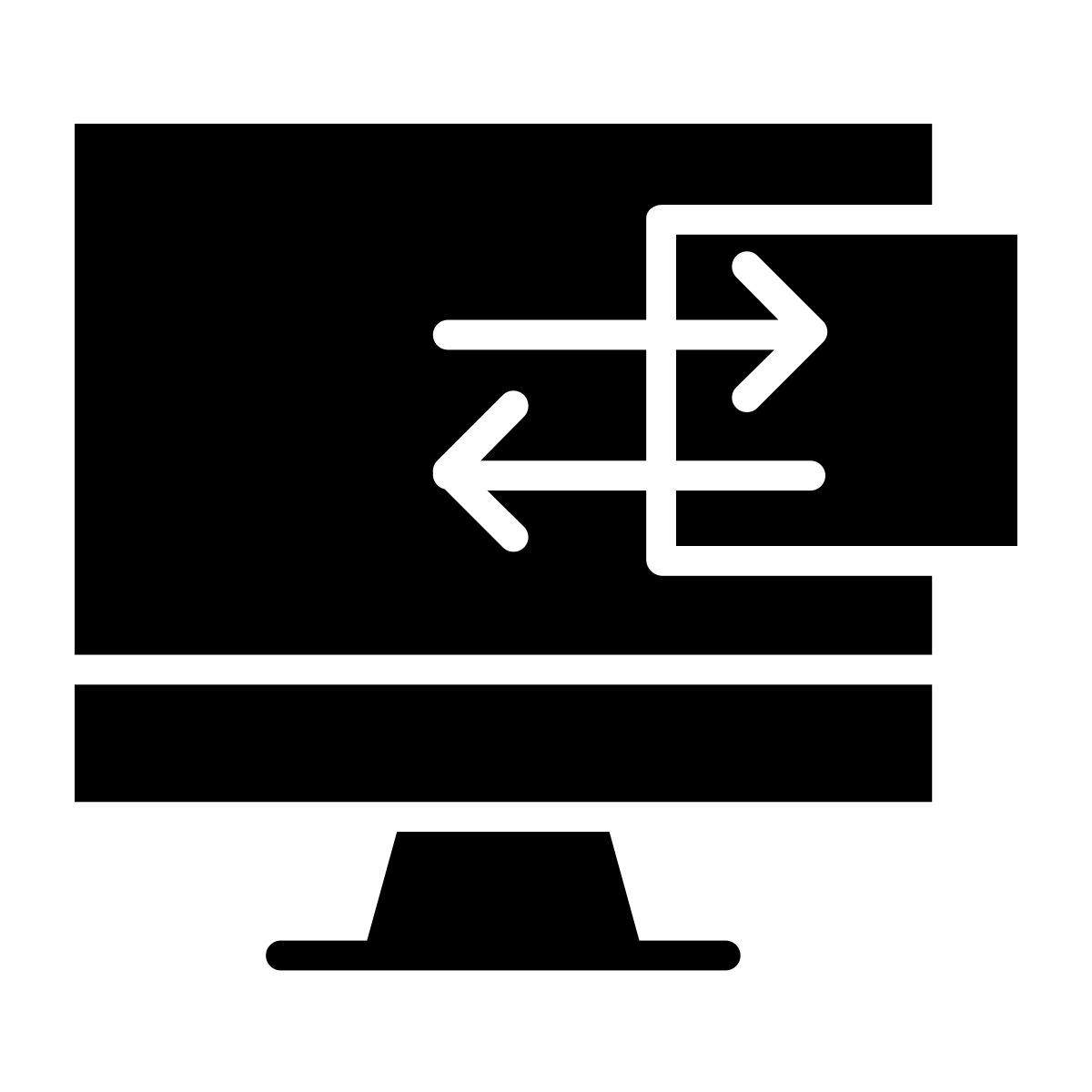 在两个方向上的数据 icon