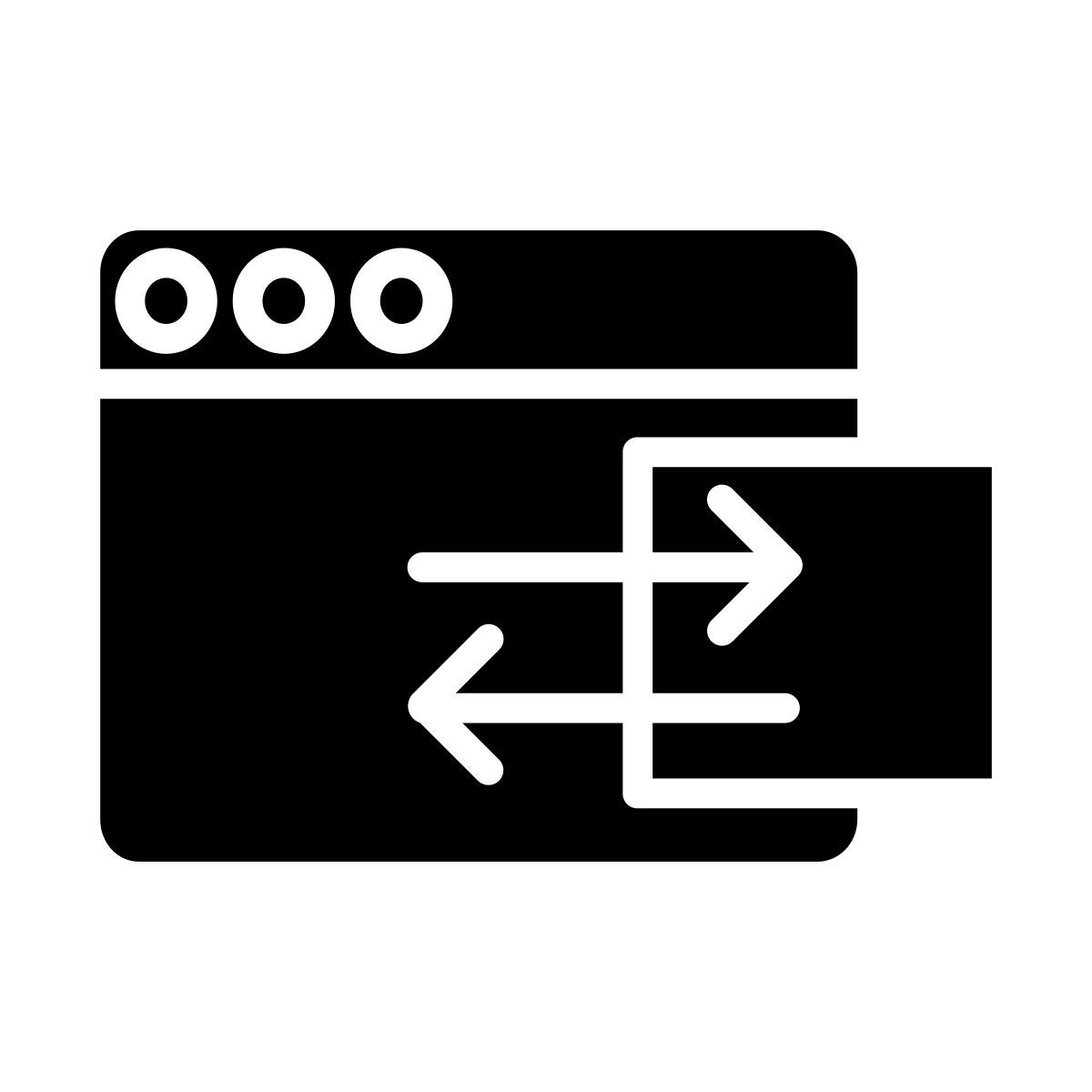 在两个方向上的数据 icon