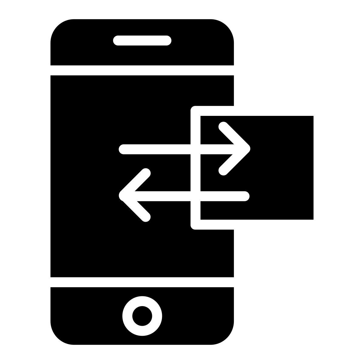 在两个方向上的数据 icon