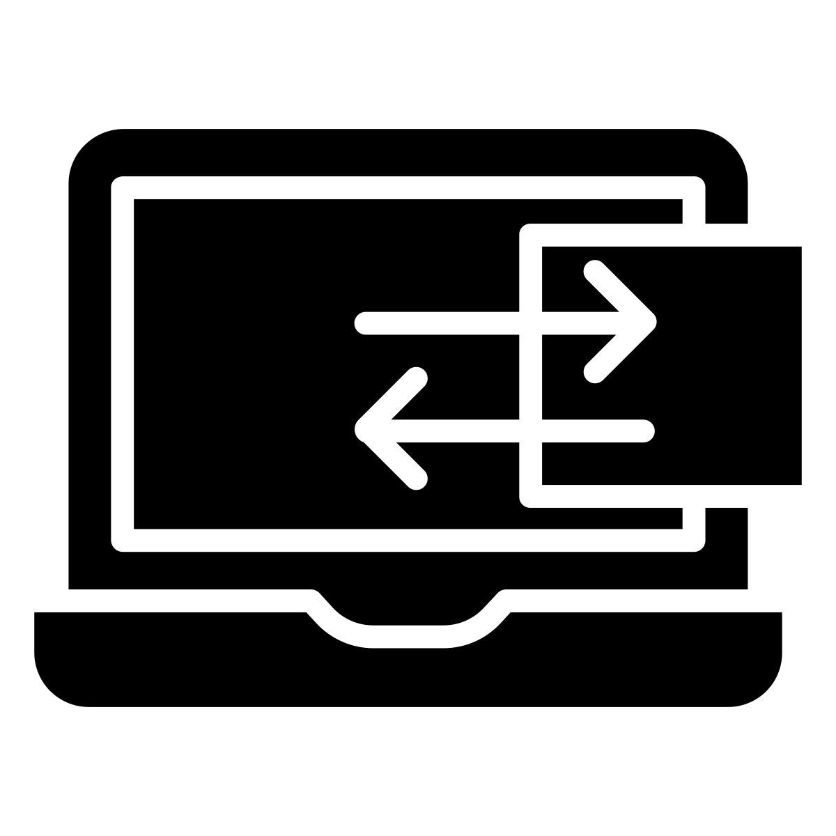 在两个方向上的数据 icon